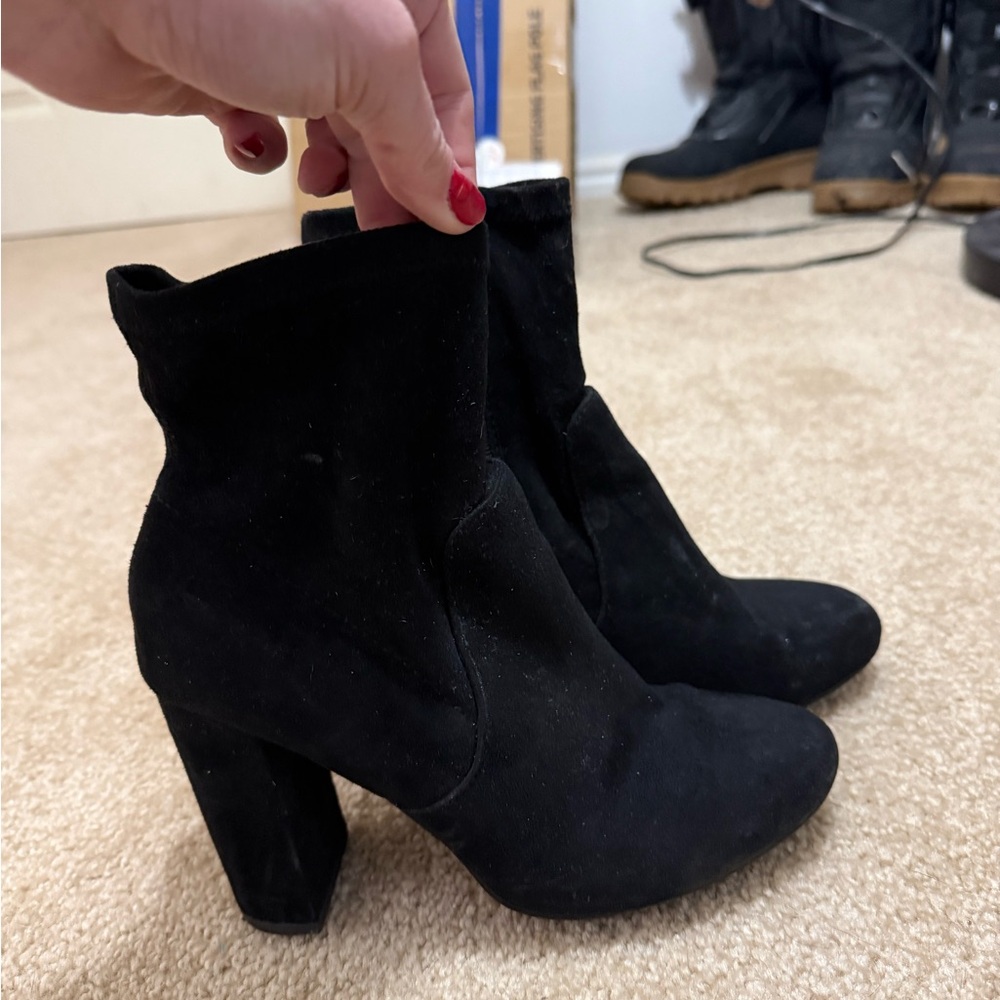 Black Suede Ankle Boots